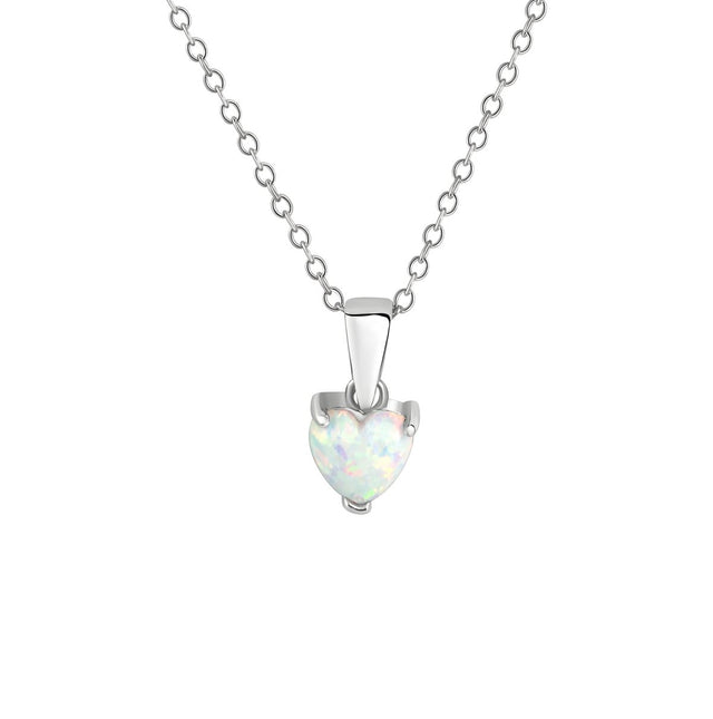 Anhänger mit Kette 925 Sterling Silber rhodiniert Opal - Avrum