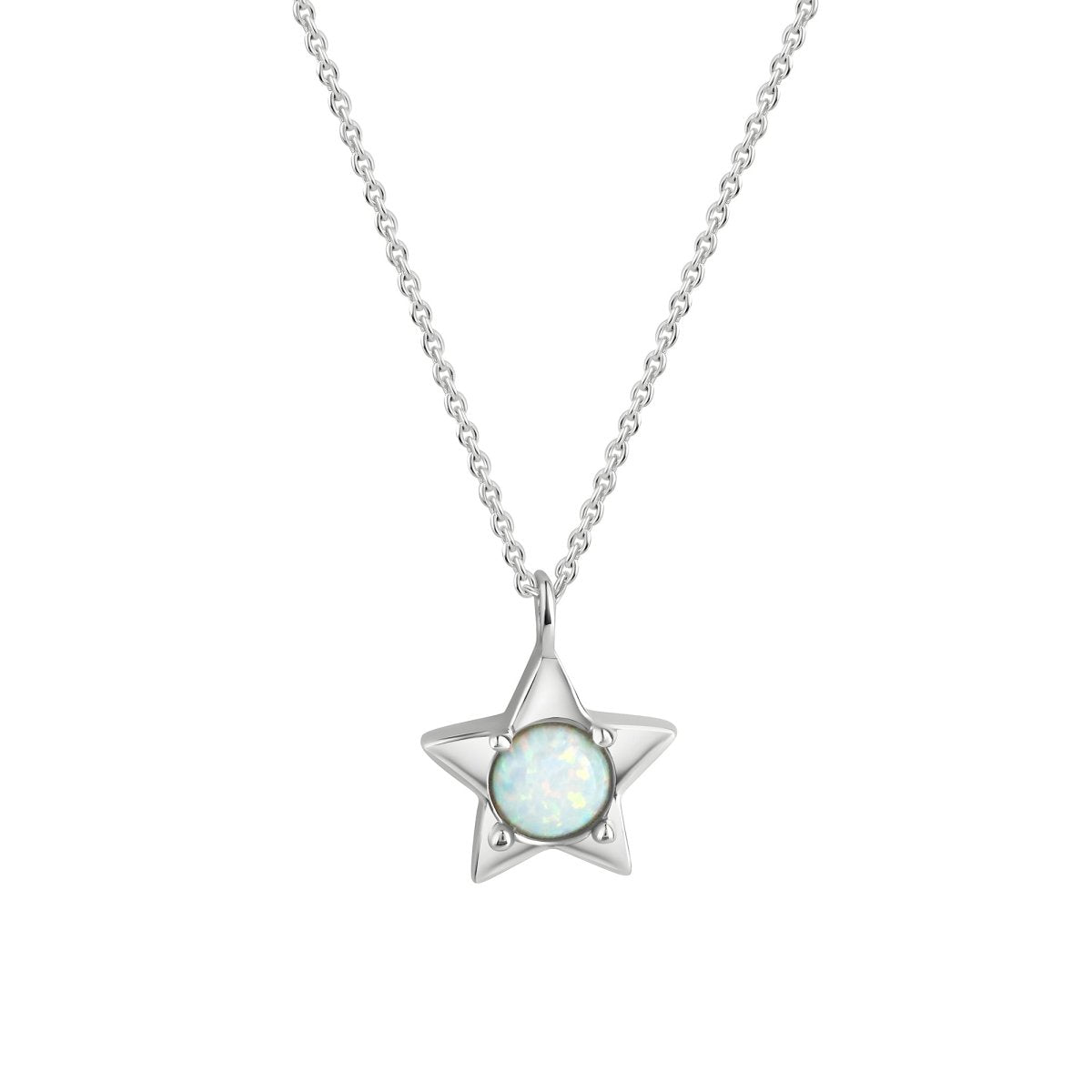 Anhänger mit Kette 925 Sterling Silber rhodiniert Opal - Avrum