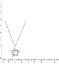Anhänger mit Kette 925 Sterling Silber rhodiniert Opal - Avrum