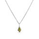 Anhänger mit Kette 925 Sterling Silber rhodiniert Peridot
