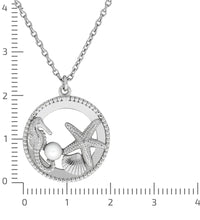 Anhänger mit Kette 925 Sterling Silber rhodiniert Perle - Avrum