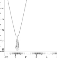 Anhänger mit Kette 925 Sterling Silber rhodiniert Schuh Zirkonia - Avrum