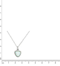 Anhänger mit Kette 925 Sterling Silber rhodiniert synth. Opal - Avrum