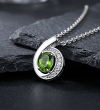 Anhänger mit Kette 925 - Sterling Silber rhodiniert Zirkonia - Avrum