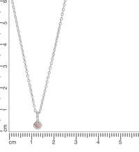 Anhänger mit Kette 925 Sterling Silber rhodiniert Zirkonia pink - Avrum