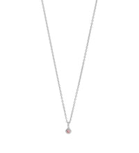 Anhänger mit Kette 925 Sterling Silber rhodiniert Zirkonia pink - Avrum