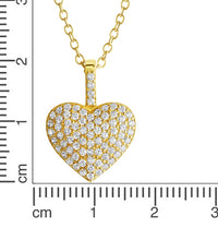 Anhänger mit Kette 925 - Sterling Silber rhodiniert Zirkonia - Avrum