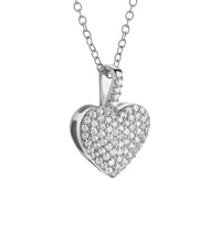 Anhänger mit Kette 925 - Sterling Silber rhodiniert Zirkonia - Avrum