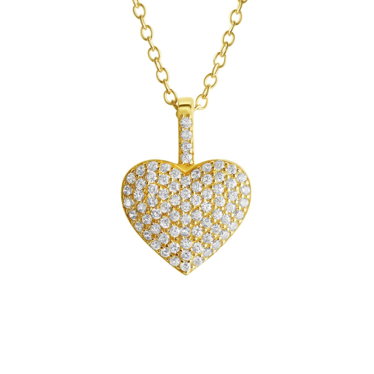 Anhänger mit Kette 925 - Sterling Silber rhodiniert Zirkonia - Avrum