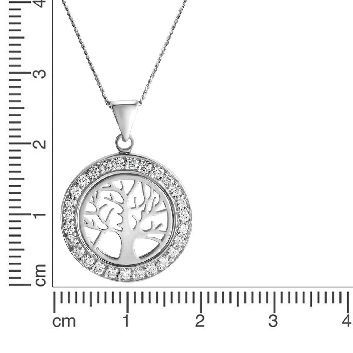 Anhänger mit Kette 925 - Sterling Silber rhodiniert - Avrum