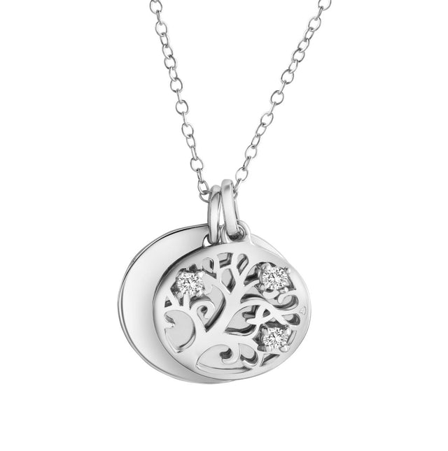 Anhänger mit Kette 925 Sterling Silber rhodiniert - Avrum