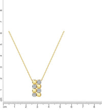 Anhänger mit Kette 925 Sterling Silber vergoldet und rhodiniert Zirkonia - Avrum