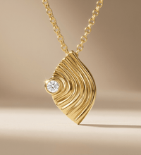 Anhänger mit Kette 925 Sterling Silber vergoldet Zirkonia - Avrum