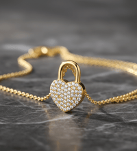 Anhänger mit Kette 925 Sterling Silber vergoldet Zirkonia - Avrum