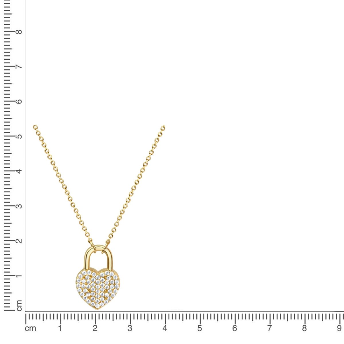 Anhänger mit Kette 925 Sterling Silber vergoldet Zirkonia - Avrum