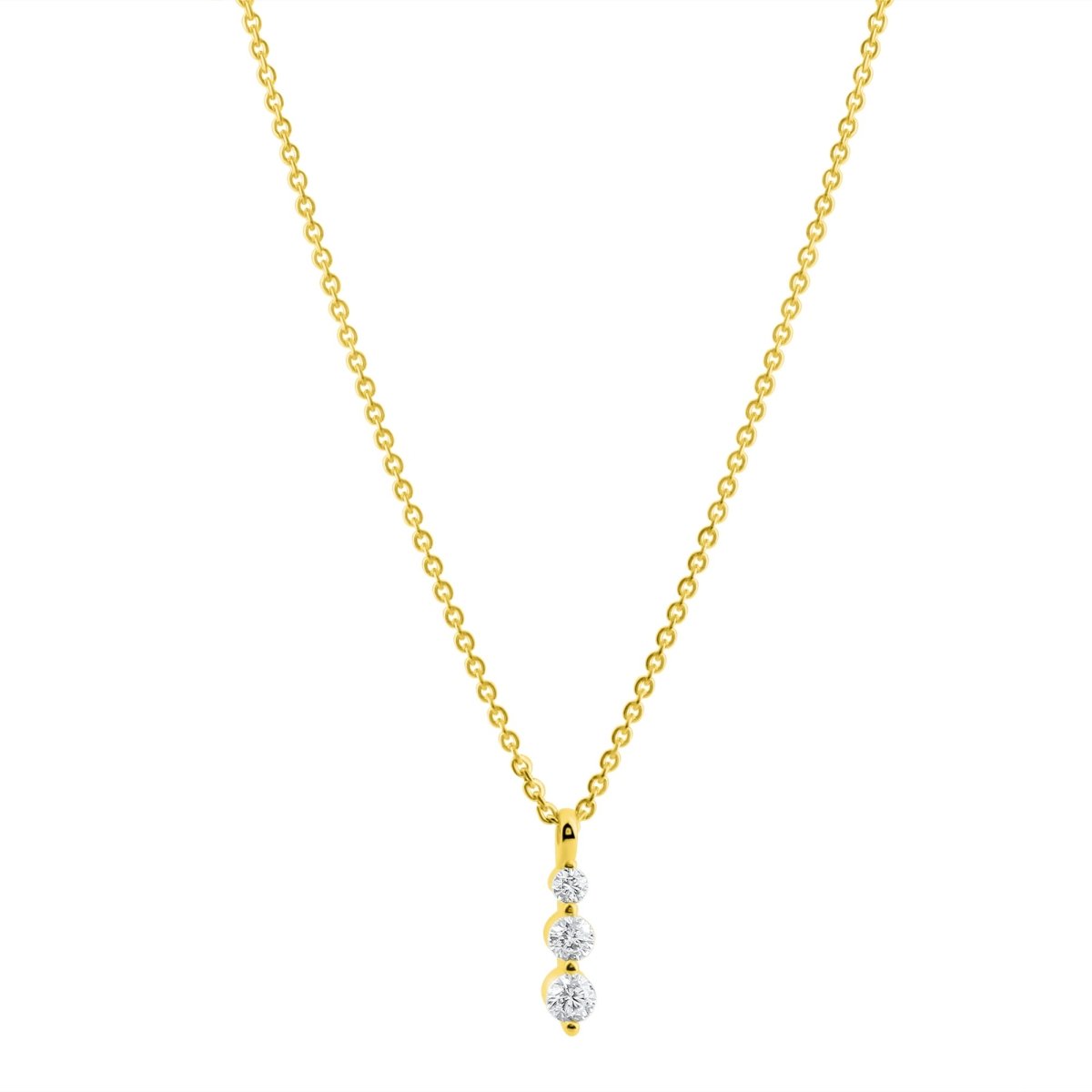 Anhänger mit Kette Gelbgold glanz Zirkonia - Avrum