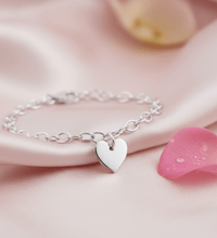 Armband 925 Silber rhodiniert mit Herz Motiv - Avrum