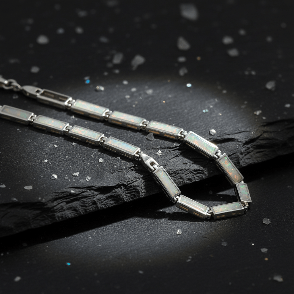 Armband 925 Sterling Silber Opal 20 cm - Avrum