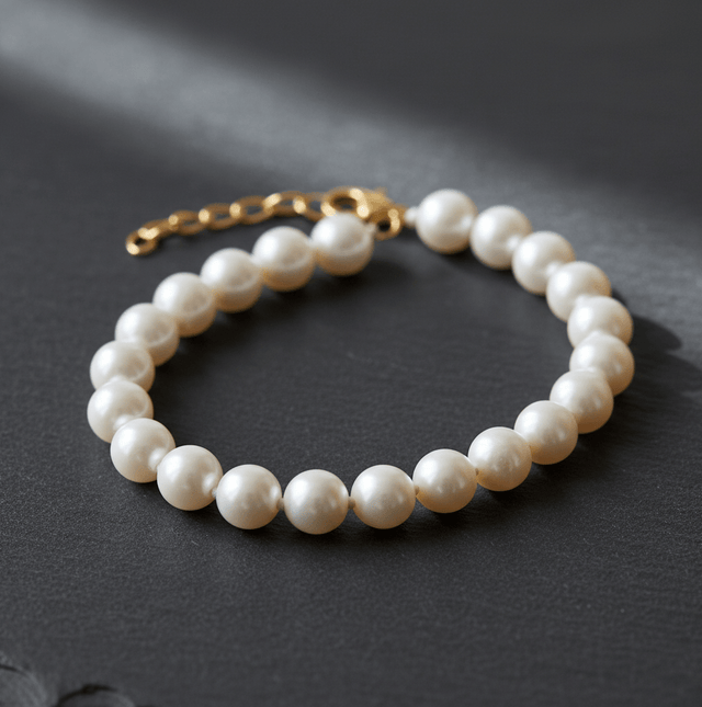 Armband Gelbgold Süßwasserzuchtperle 7,5 - 8 mm 585 - Avrum