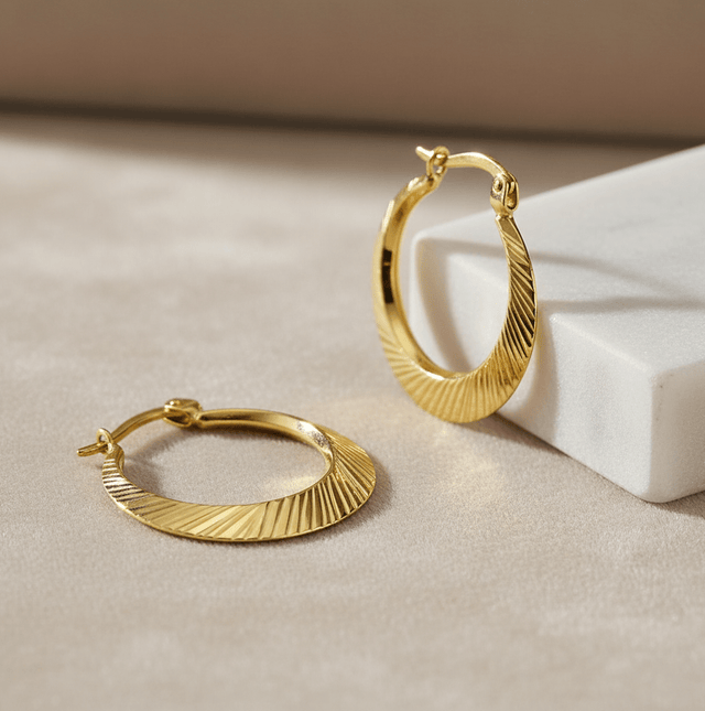 Creolen 333 Gold diamantiert 20mm - Avrum