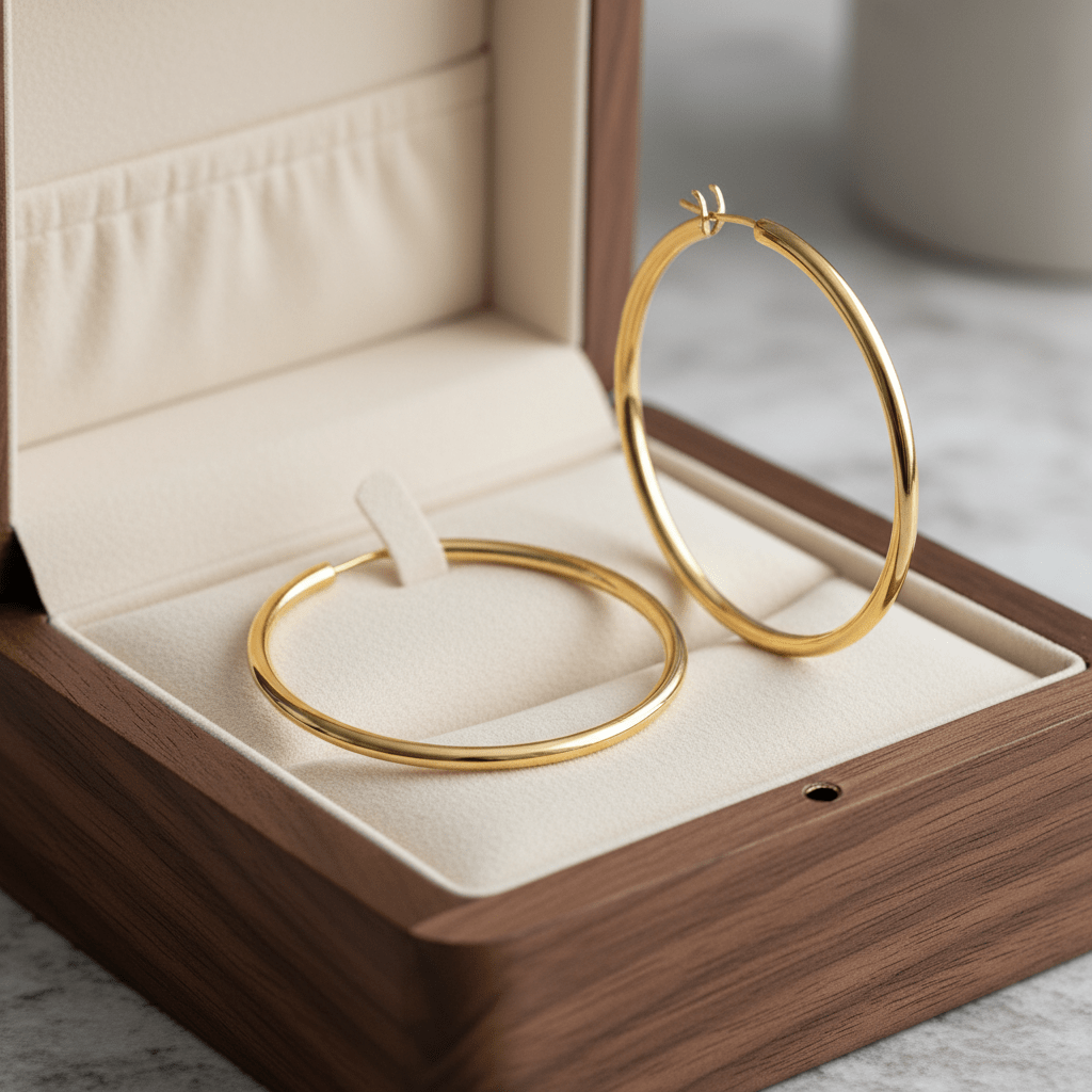 Creolen 925 Silber 4,0cm Vergoldet - Avrum