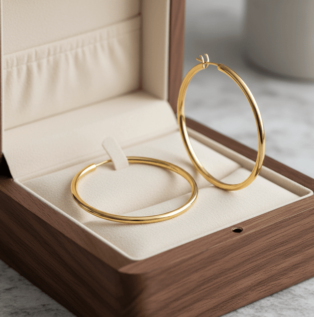 Creolen 925 Silber 4,0cm Vergoldet - Avrum