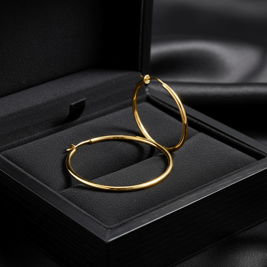 Creolen 925 Sterling Silber 60mm Vergoldet - Avrum