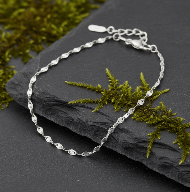 Fußkettchen 925 Sterling Silber weiss diamantiert - Avrum