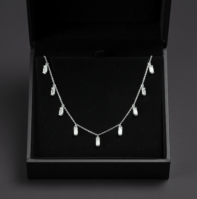 Kette 925 Sterling Silber Zirkonia Keine - Avrum