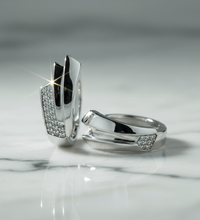 Klappcreolen 925 - Sterling Silber rhodiniert - Avrum