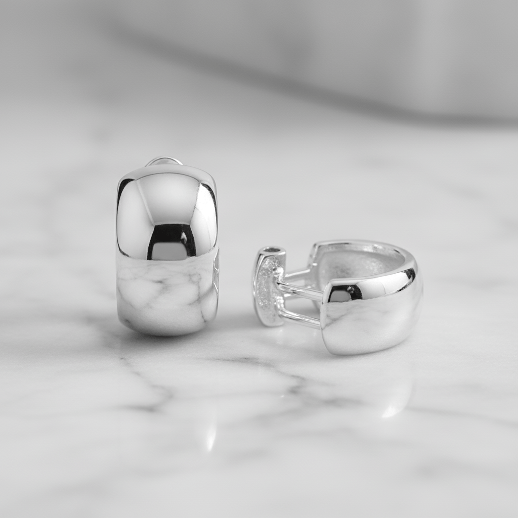 Ohrclip 925 Sterling Silber rhodiniert glanz - Avrum