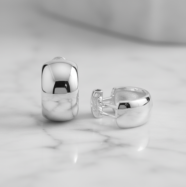 Ohrclip 925 Sterling Silber rhodiniert glanz - Avrum