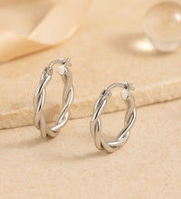 Ohrringe aus 925er Sterling - Silber, gedrehte Creolen, verschiedene Größen 20mm - Avrum