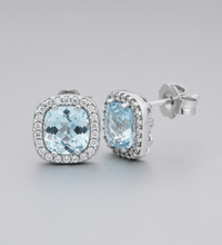 Ohrstecker 375 Weißgold mit 2 Topas und Zirkonia - Avrum