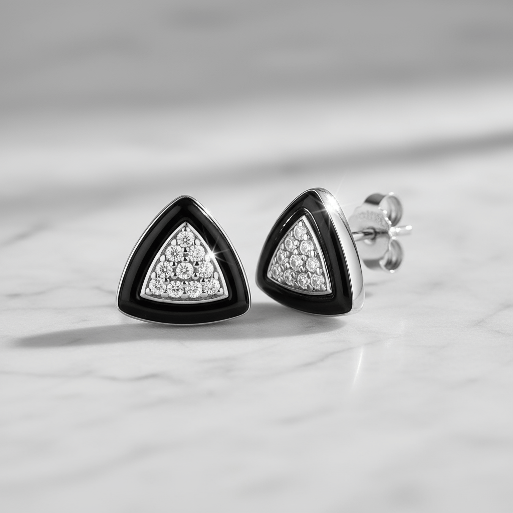 Ohrstecker 925 Sterling Silber rhodiniert Perlmutt/Zirkonia - Avrum