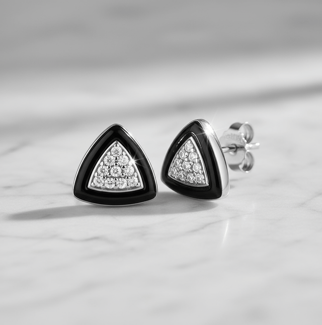 Ohrstecker 925 Sterling Silber rhodiniert Perlmutt/Zirkonia - Avrum