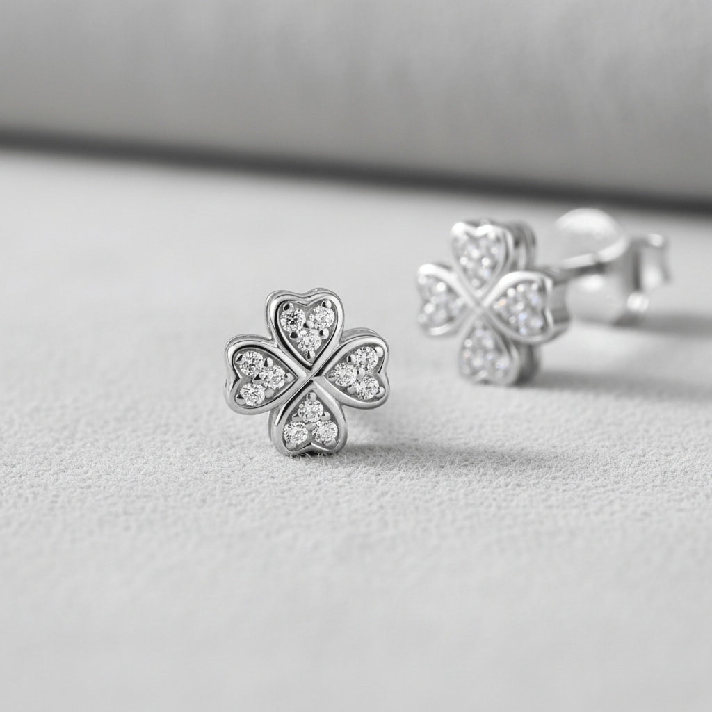 Ohrstecker 925 Sterling Silber rhodiniert Zirkonia - Avrum