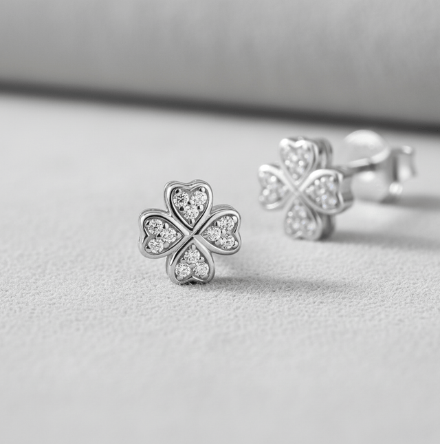 Ohrstecker 925 Sterling Silber rhodiniert Zirkonia - Avrum