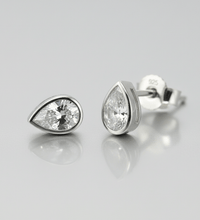 Ohrstecker 925 Sterling Silber Zirkonia weiß Rhodiniert - Avrum