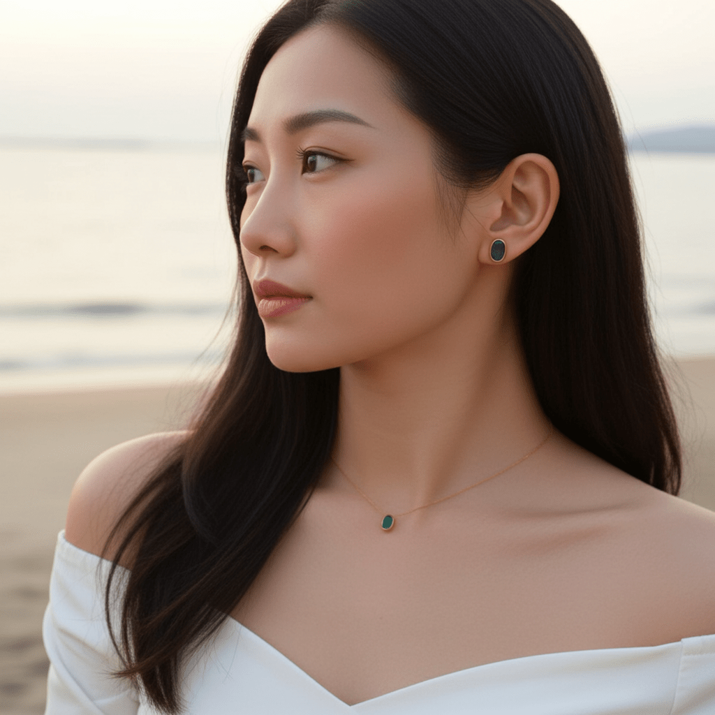 Ohrstecker Gelbgold mit Amethyst 585 - Avrum