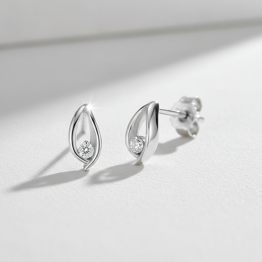 Ohrstecker Silber rhodiniert Zirkonia - Avrum