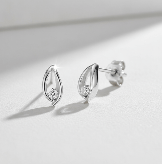 Ohrstecker Silber rhodiniert Zirkonia - Avrum