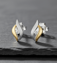 Ohrstecker Silber zweifarbig - Avrum