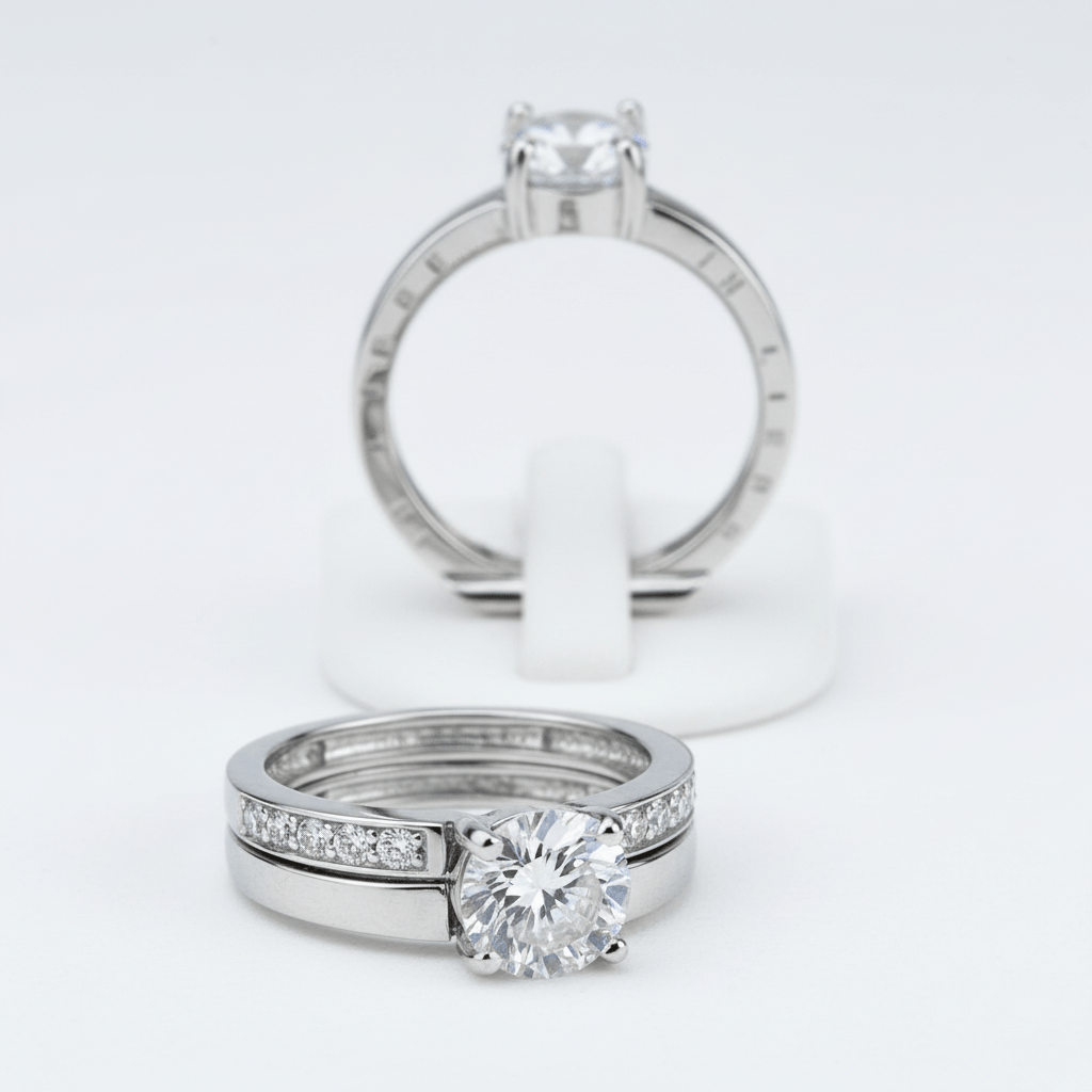 Ring 925 Silber Zirkonia weiß Gravur "In Liebe" 016 (50,5) - Avrum