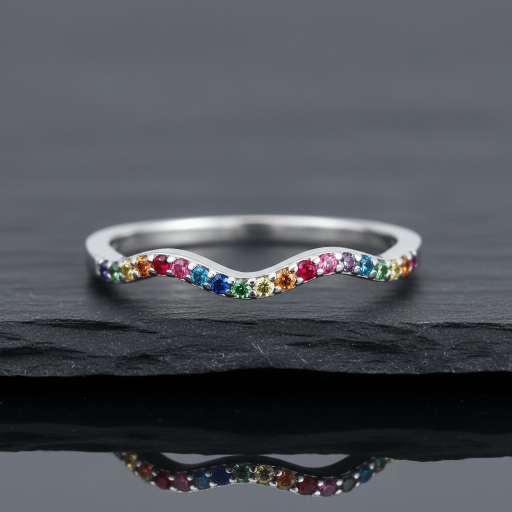 Ring 925 Sterling Silber rhodiniert bunte Zirkonia 052 (16,6) - Avrum