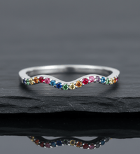 Ring 925 Sterling Silber rhodiniert bunte Zirkonia 052 (16,6) - Avrum