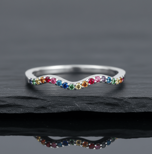 Ring 925 Sterling Silber rhodiniert bunte Zirkonia 052 (16,6) - Avrum