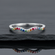 Ring 925 Sterling Silber rhodiniert bunte Zirkonia