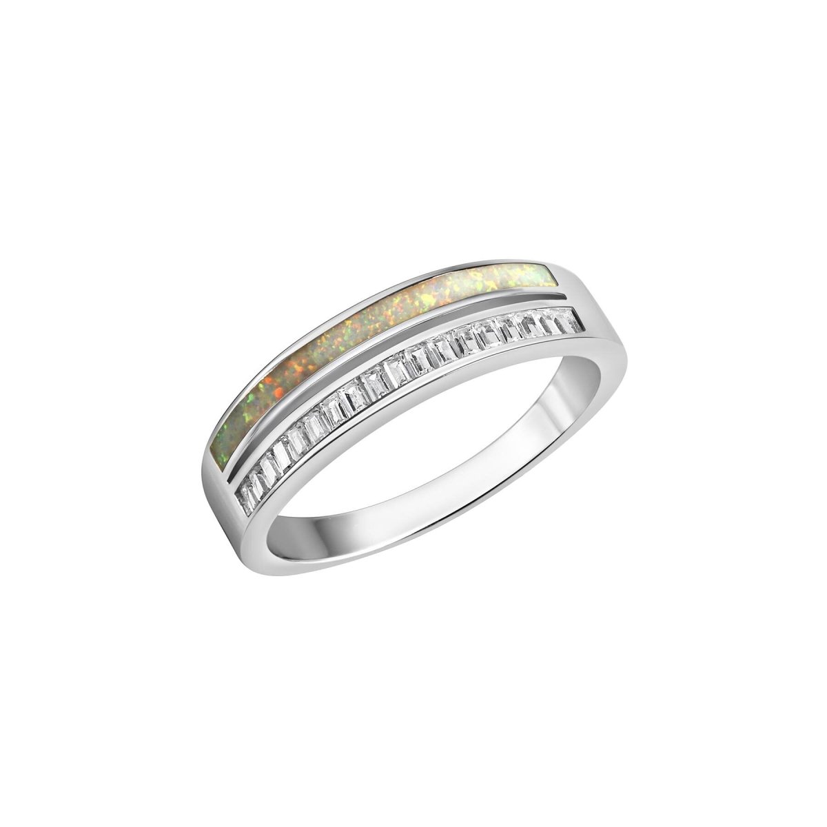 Ring 925 - Sterling Silber rhodiniert Zirkonia - Avrum