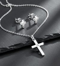 Set Anhänger/Kette und Ohrstecker 925 Sterling Silber rhodiniert 3 - teiliges Set - Avrum